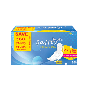 Saffty Sanitary Pads XL Ultra Thin