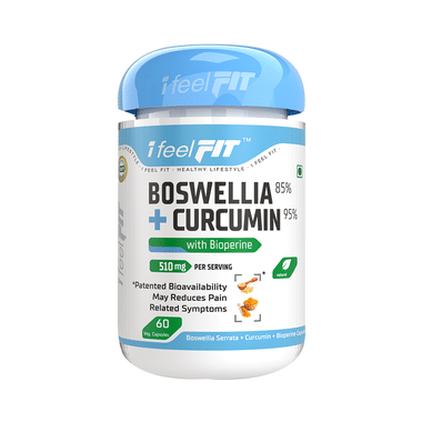 IFeelFIT Boswellia 85% + Curcumin 95% With Bioperine Veg. Capsule