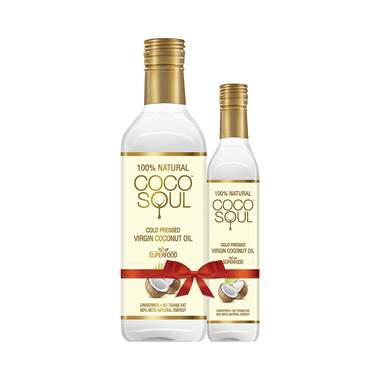 Coco Soul 100% Natural Cold Pressed Virgin Coconut Oil 1L With 250ml Free