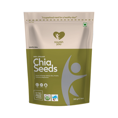 Nourish You 100% Organic White Chia Seeds