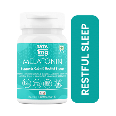 Tata 1mg Melatonin 10mg Vegetarian Capsule for Calm & Restful Sleep