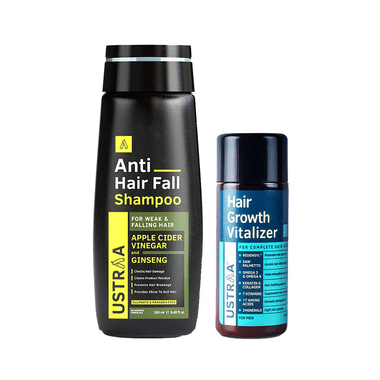 Ustraa Combo Pack of Anti Hair Fall Shampoo 250ml & Hair Growth Vitalizer 100ml