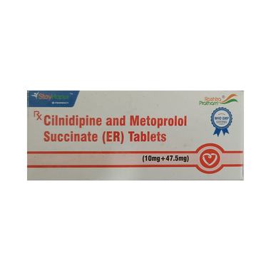 StayHappi Cilnidipine+Metoprolol Succinate 10mg/50mg Tablet ER