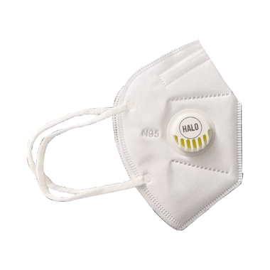 Halo N95 Protective Face Mask White With Breathing Valve