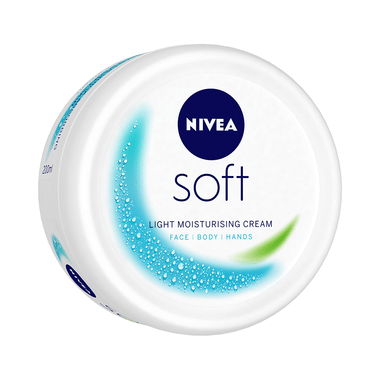 Nivea Soft Light Moisturiser For Face, Body & Hands | Quick Absorbing Face Care Product For All Skin Types