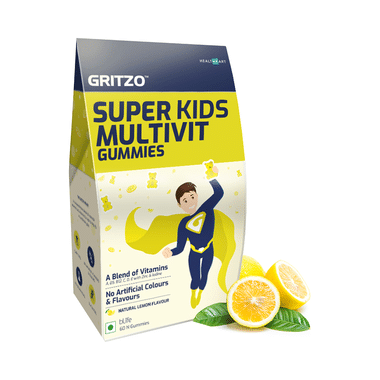 Gritzo Super Kids Multivit Gummies Natural Lemon