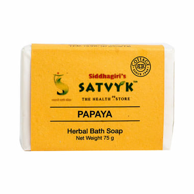 Satvyk Herbal Bath Soap Papaya