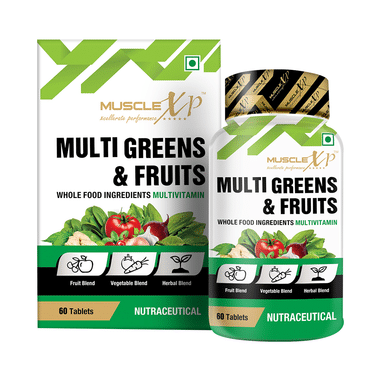 MuscleXP Multi Greens & Fruits Multivitamin Tablet