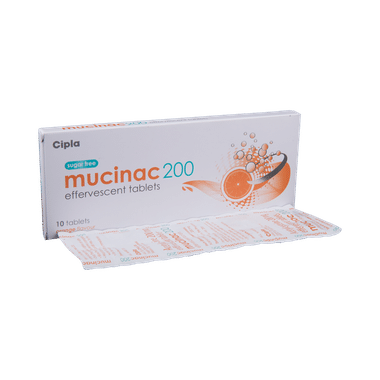 Mucinac 200 Effervescent Tablet Sugar Free