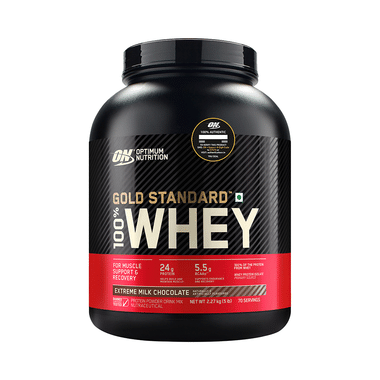 Optimum Nutrition (ON) Gold Standard 100% Whey Protein | For Muscle Recovery | No Added Sugar | Flavour Powder Extreme Milk Chocolate