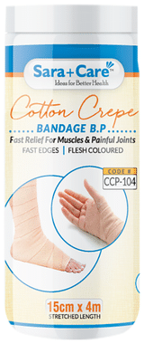 Sara+Care CCP 104 Cotton Crepe Bandage 15cm