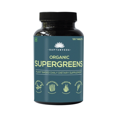 Saptamveda Organic Supergreens Tablet (120 Each)