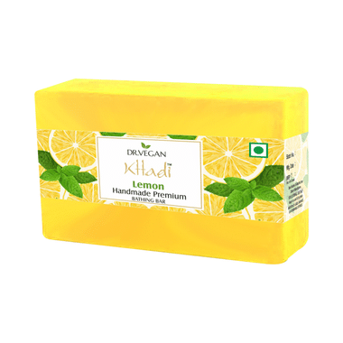 Dr. Vegan Khadi Handmade Premium Bathing Bar Lemon