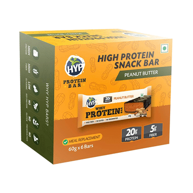 HYP Peanut Butter High Protein Snack Bar (60gm Each)