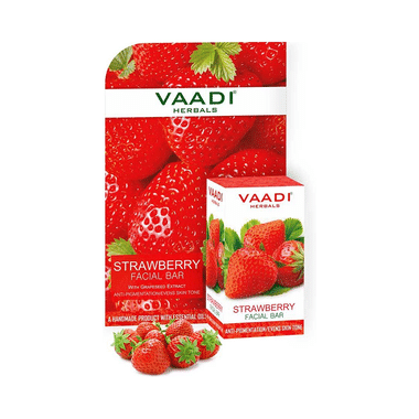 Vaadi Herbals Super Value Pack Of Strawberry Facial Bars With Grapeseed Extract