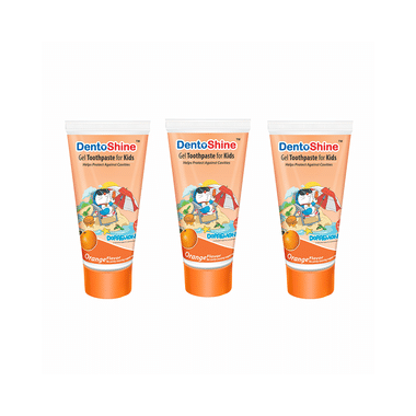 DentoShine Gel Toothpaste For Kids (80gm Each) Orange Doraemon