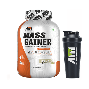Advance MuscleMass High Protein Mass Gainer Powder Vanilla Cream With Shaker 700ml