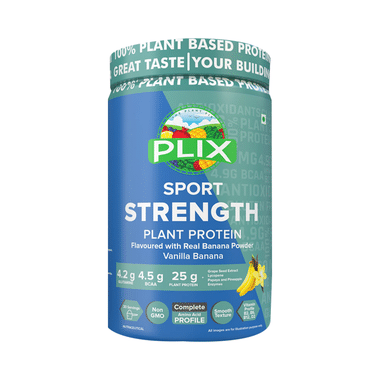 Plix Sport Strength Plant Protein Powder (1kg Each) Vanilla Banana