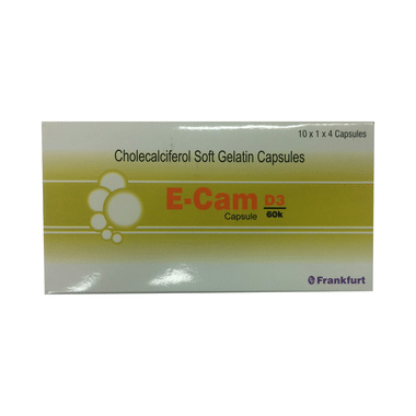 E-Cam D3 60K Soft Gelatin Capsule