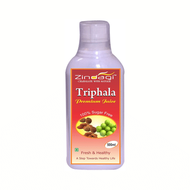 Zindagi 100% Sugar Free Triphala Premium Juice (Buy 4 Get 1 Free - Each 500 ml)