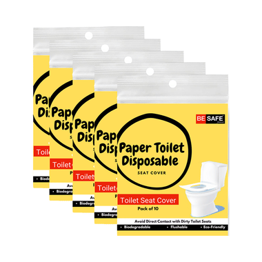 Be Safe Forever Disposable Paper Toilet Seat Cover (10 Each) Yellow