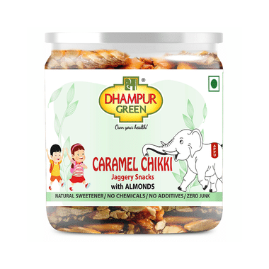 Dhampur Green Caramel Almond Brittles Badam Chikki