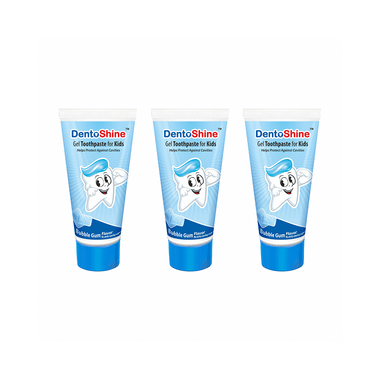 DentoShine Gel Toothpaste For Kids (80gm Each) Bubblegum