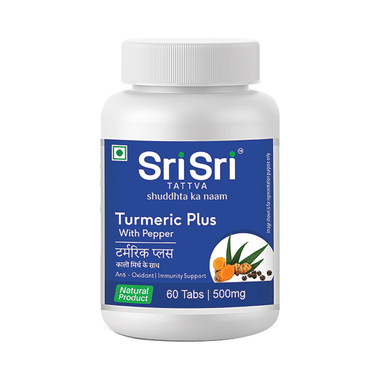 Sri Sri Tattva Turmeric Plus 500mg Tablet | For Immunity & Antioxidant Support