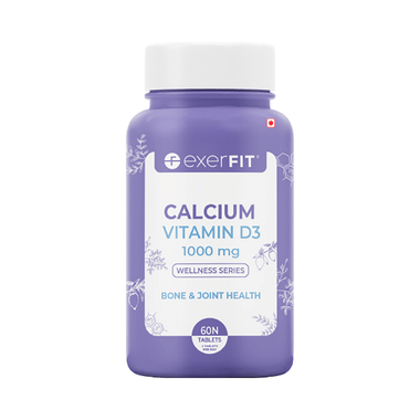 Exerfit Calcium Vitamin D3 1000mg Tablet