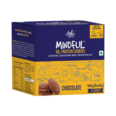 Eat Anytime Mindful 50gm Whey Protein Cookies (20gm Each) Chocolate