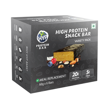 HYP Variety Pack High Protein Snack Bar (60gm Each)