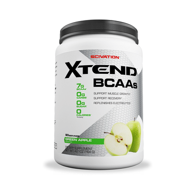 Scivation Xtend BCAA Powder With Electrolytes| For Muscle Growth & Recovery | Flavour Green Apple