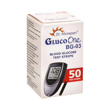 Dr Morepen Gluco One BG 03 Blood Glucose Test Strip (Only Strips)