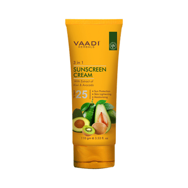 Vaadi Herbals Sunscreen Cream SPF-25 With Extracts Of Kiwi & Avocado