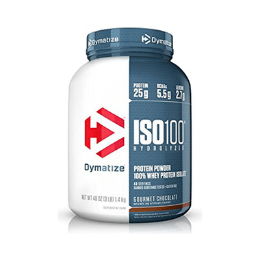 Dymatize Nutrition ISO 100 Hydrolyzed 100% Whey Protein Isloate Powder Gourmet Chocolate