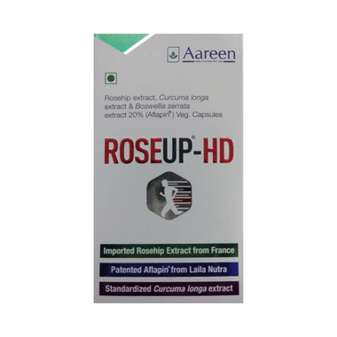 Roseup-Hd Veg Capsule With Rosehip, Curcuma Longa & Boswellia Serrata