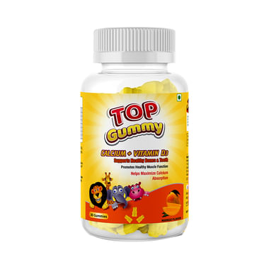 HealthVit Top Gummy Calcium + Vitamin D3 Mango
