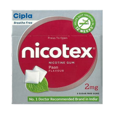 Nicotex 2mg Chewing Gums Paan Pack Of 2