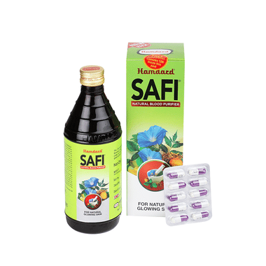 Hamdard Safi Natural Blood Purifier Syrup with Hamdard Imyoton 10 Capsule Free
