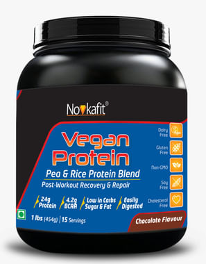 Novkafit Vegan Protein, Pea & Rice Protein Blend Chocolate