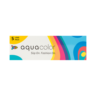 Aquacolor Daily Disposable Colored Contact Lens With UV Protection Optical Power -1.5 Icy Blue