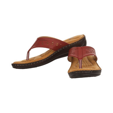 Trase Doctor Ortho Slippers For Women & Girls Light Weight, Soft Footbed With Flip Flops 8 UK Cherry 003