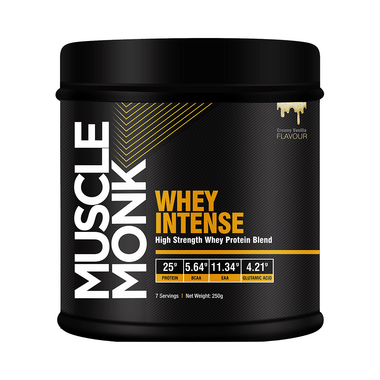 Muscle Monk Whey Intense High Strength Whey Protein Blend Creamy Vanilla