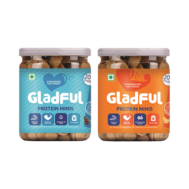 Gladful Protein Minis Cookie (150gm Each) Orange & Chocolate