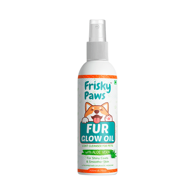 Frisky Paws Fur Glow Oil Coat Cleanser For Pets With Aloe Vera (200ml Each)