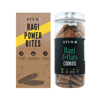 Evum Combo Pack Of Ragi & Oats Cookie 180gm & Ragi Power Bites 150gm