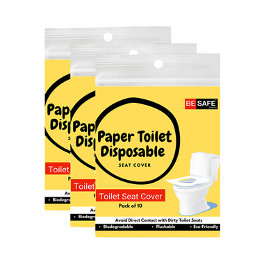 Be Safe Forever Disposable Paper Toilet Seat Cover (10 Each) Yellow