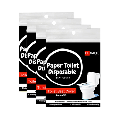 Be Safe Forever Disposable Paper Toilet Seat Cover (10 Each) Black