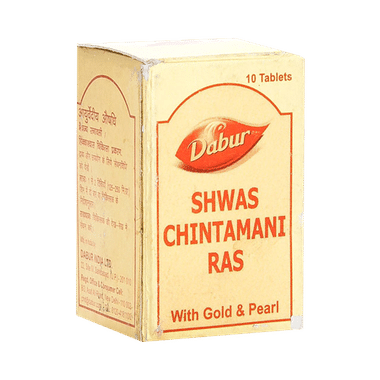 Dabur Shwas Chintamani Ras With Gold And Pearl Tablet