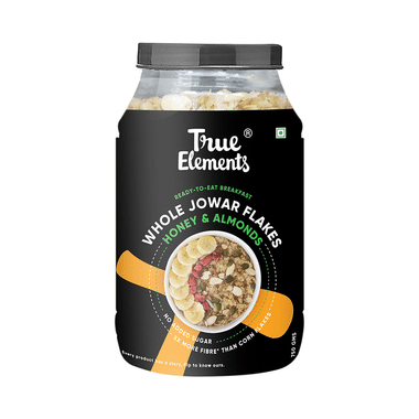 True Elements Whole Jowar Flakes With Honey & Almonds For Good Digestive Health